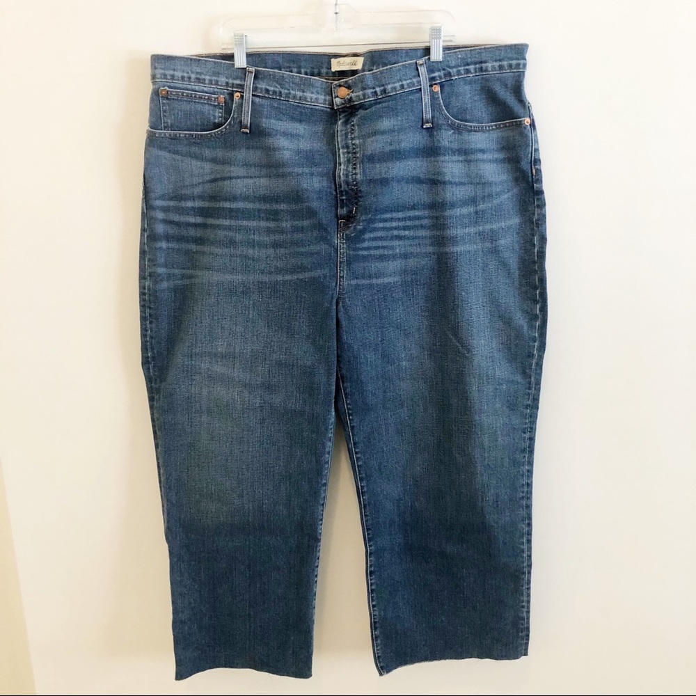 Madewell slim wide leg crop  jeans